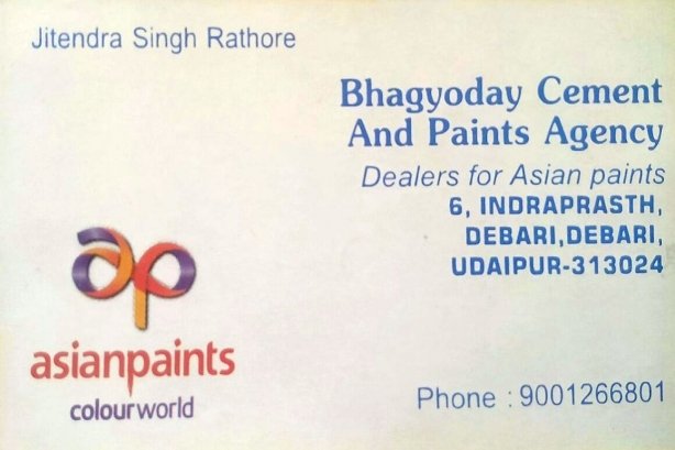 Bhagyoday Cement And Paints Agency - Paints Images