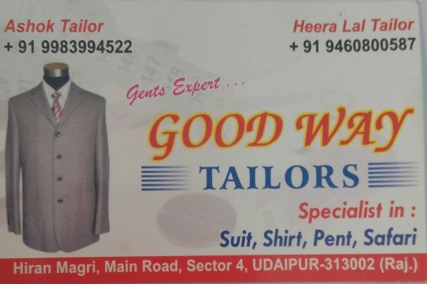 Good Way Tailors - Tailors and alterations Images