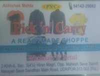 Pick 'n' carry - Men's clothing logo